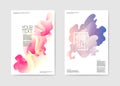 Abstract Poster Liquid Background. Fluid Shapes Brochure Template