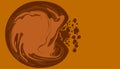 abstract poster liquid element coffee creams texture detail background. take a break with your favorite drink. vector