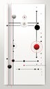 an abstract poster with red black and white lines Royalty Free Stock Photo