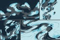 Abstract posters with liquid blobs, flow shapes Royalty Free Stock Photo
