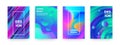 Abstract posters. Trendy minimal gradient banners with simple geometry and vibrant colors. Vector futuristic graphic