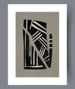 Abstract postmodernism chaotic wall art print Royalty Free Stock Photo