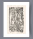 Abstract postmodernism graphite chaos wall art print