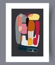 Abstract postmodernism pictorial elements wall art print