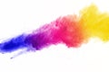 Abstract powder splatted background. Colorful powder explosion on white background. Colored cloud. Colorful dust explode. Paint Ho Royalty Free Stock Photo