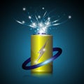 Abstract power energy battery