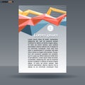 Abstract print A4 design with colored lines for flyers, banners or posters, with money icon, over silver background