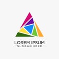 Abstract prism logo design