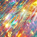 Abstract prismatic background with vibrant rainbow reflections, creating a dynamic, colorful,