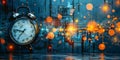 Abstract productivity background with efficient workflow systems and time management concept
