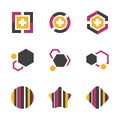 Abstract Professional Business Symbol Teamwork Company Technology Innovation Vector Icon. EPS10 Royalty Free Stock Photo