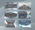 Businness card template horizontal banner background metal silver06