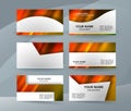 Business card layout template set22