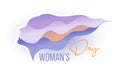 Abstract Profile of beautiful young woman. Womans day card