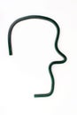 Abstract profile of a man head