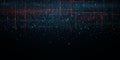 Abstract programming background. Glowing binary software code. Random binary numbers of program code. Digital data technology