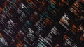 Abstract programming code on digital screen. Animation. Code language in a form of written lines written on black Royalty Free Stock Photo