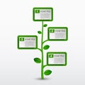 Abstract progress eco green tree template Royalty Free Stock Photo
