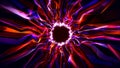 Abstract Psychedelic Dark Shiny Colorful Random Fractal Faceted Surfaces Tunnel