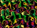 Abstract psychedelic fluorescent graffiti wall.