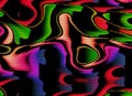 Abstract psychedelic fluorescent graffiti wall