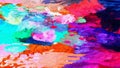 Abstract psychedelic grunge background graphic stylization on a textured canvas of chaotic blurry strokes and strokes of paint Royalty Free Stock Photo