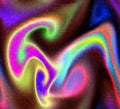 Abstract Psychedelic hypnotic neon bright colours