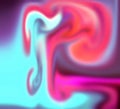 Abstract psychedelic neon blue pink smokey swirls Royalty Free Stock Photo