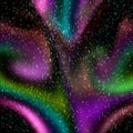 Abstract psychedelic pink purple black sparkly swirls