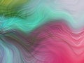 Abstract psychedelic soft thin lines fibers soft shapes vibrant background