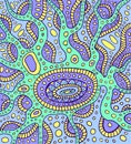 Abstract psychedelic surreal doodle background.