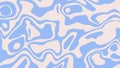 Abstract psychedelic waves background in blue and beige colors. Retro 1960s-1970s style trippy pattern Royalty Free Stock Photo