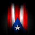 Abstract Puerto rico flag on black background