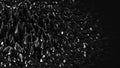 Abstract pulsating dark wobbling ferromagnetic black moving fluid. Liquid reflective ripple substance. Modern Royalty Free Stock Photo