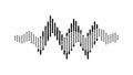 Abstract Pulsating Sound Wave Icon - Audio Frequency Dynamic Visualizer, vector design Generative AI Royalty Free Stock Photo