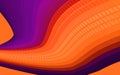 Abstract purple background with red orange curved dotted line