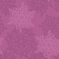 Abstract purple background. Vector illustration. Snowflakes seamless pattern. Mandala ornament. Royalty Free Stock Photo