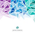 Abstract purple, blue, green geometric and triangle patterns for Royalty Free Stock Photo