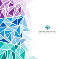 Abstract purple, blue, green geometric and triangle patterns for Royalty Free Stock Photo