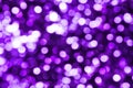 Abstract purple blurred bokeh background, defocused round violet, pink & white shiny dots texture, beautiful glowing pattern Royalty Free Stock Photo