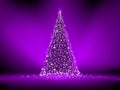 Abstract purple christmas tree on purple. EPS 8