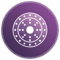 Abstract purple circular design with concentric rings and dotted pattern, graphic art Royalty Free Stock Photo
