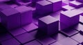 Abstract purple cubes grid pattern abstract background render digital art cubism geometry Royalty Free Stock Photo