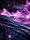 An abstract purple data field background Royalty Free Stock Photo