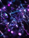 An abstract purple data field background Royalty Free Stock Photo