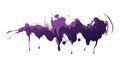 Abstract Purple Dripping Paint Splash, vector design Generative AI Royalty Free Stock Photo