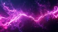 Abstract purple energetic particles creating lightning effect Royalty Free Stock Photo