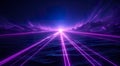 Abstract purple energy lines triangles magical bright glowing futuristic hitech background.