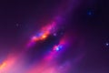 Abstract purple galaxy background with realistic nebula Generative AI Royalty Free Stock Photo