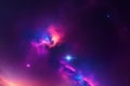 Abstract purple galaxy background with realistic nebula Generative AI Royalty Free Stock Photo